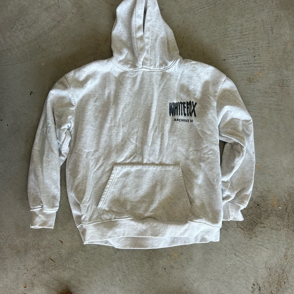 White fox grey hoodie